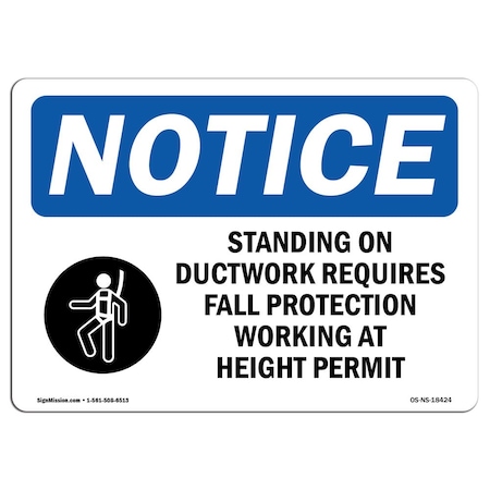 OSHA Notice, 5 Height, Decal